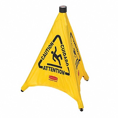 Pop Up Safety Cone Yellow 20 in H