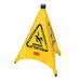 Pop Up Safety Cone Yellow 20 in H