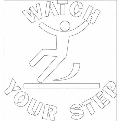 Floor Stencil Watch your Step Poly