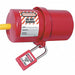 Plug Lockout Red 9/16In Shackle Dia.