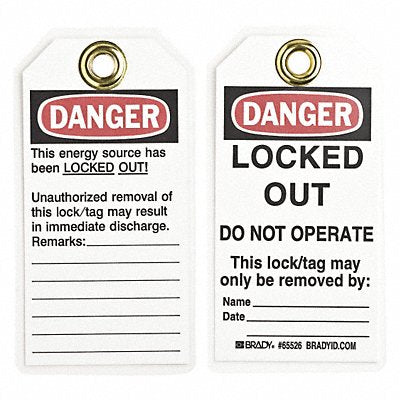 Danger Tag 5-1/2 x 3 In Hd Polyest PK25