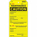 Caution Tag 5 3/4in H 2 7/8in W PK100