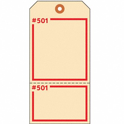 Blank Tag 5-3/4 x 2-7/8 In Tan PK100