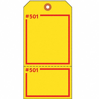 Blank Tag 5-3/4 x 2-7/8 In Yel PK100