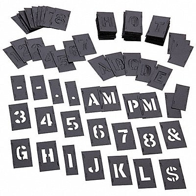 Stencil Set Letters Plastic PK3