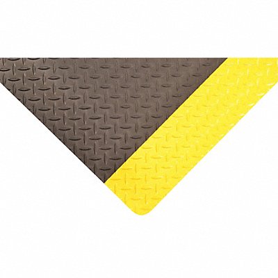 Antifatigue Mat Black Yellow Border