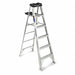 Stepladder Aluminum 6 ft H 300 lb Cap.