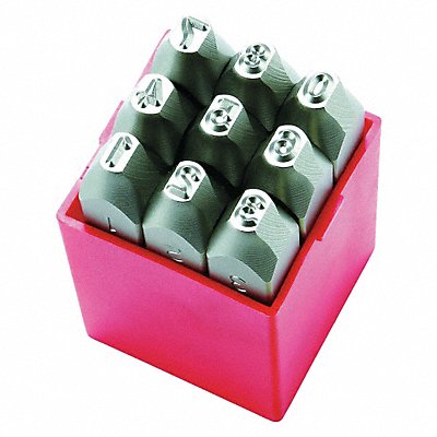 Number Set 1/4 in H Steel