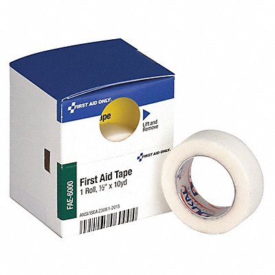 First Aid Tape White 1/2 in W 10 yd. L