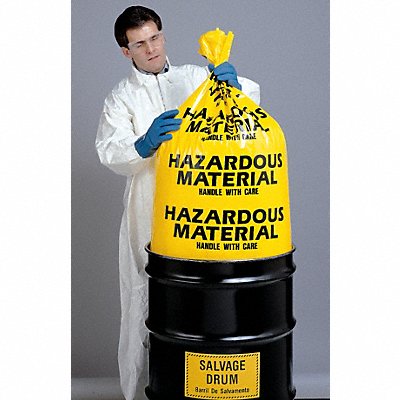 Hazardous Waste Bags 1-1/2 gal Yel PK24