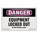 Lockout/Tagout Magnet Sign 4 H 6 W