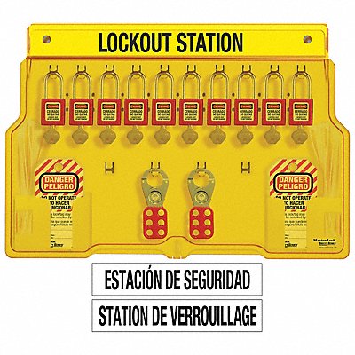 Lockout Station 10 Locks Keyed Diff