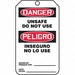 Safty Tag 5 7/8in H 3 3/8in W Plstc PK5