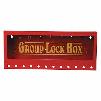 Group Lockout Box 12 Locks Max Red