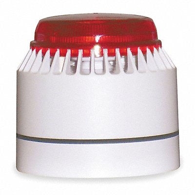 Horn Strobe White/Red ABS 18 to 30VDC