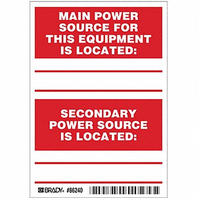 Mach/Equipment Labl 3.5x5in Polyest PK5