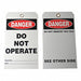 Danger Tag 7 in H 4 in W Cardstock PK25