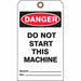 Danger Tag 7 in H 4 in W Cardstock PK25