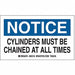 Gas Cylinder Label 3in x 5in Paper PK10