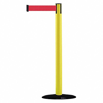 D0029 Barrier Post with Belt 7-1/2 ft L Red