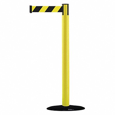 D0029 Barrier Post with Belt PVC Yellow