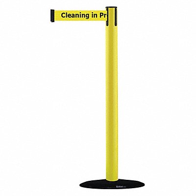 D0031 Barrier Post with Belt PVC Yellow