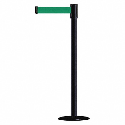 D0007 Barrier Post with Belt 7-1/2 ft L Green