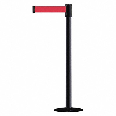 D0007 Barrier Post with Belt 7-1/2 ft L Red