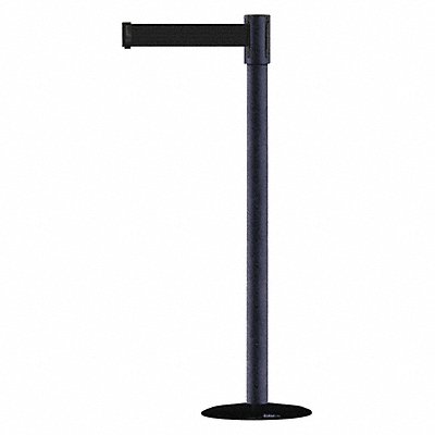 D0007 Barrier Post with Belt 7-1/2 ft L Black