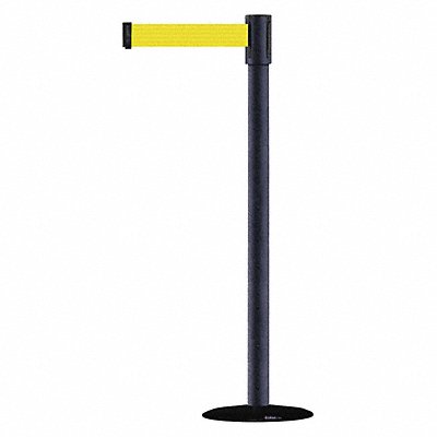 D0007 Barrier Post w/ Belt 7-1/2 ft L Yellow