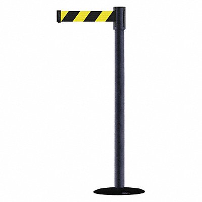 D0007 Barrier Post with Belt Texture Black