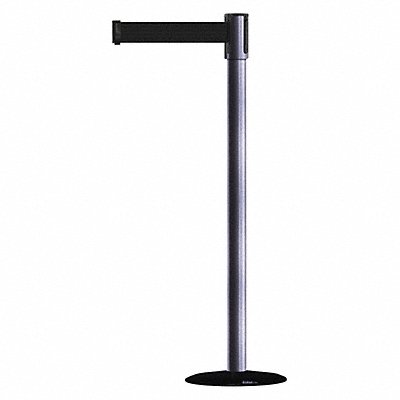 D0007 Barrier Post with Belt 7-1/2 ft L Black