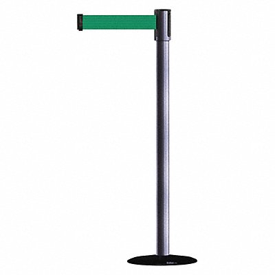 D0007 Barrier Post with Belt 7-1/2 ft L Green