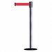 D0007 Barrier Post with Belt 7-1/2 ft L Red