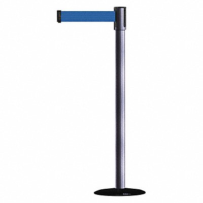 D0007 Barrier Post with Belt 7-1/2 ft L Blue