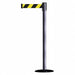 D0007 Barrier Post with Belt Gray