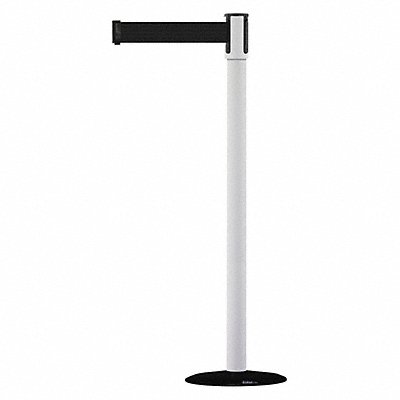 D0007 Barrier Post with Belt 7-1/2 ft L Black