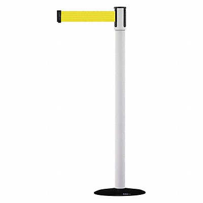 D0007 Barrier Post w/ Belt 7-1/2 ft L Yellow