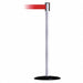 D0007 Barrier Post with Belt 7-1/2 ft L Red