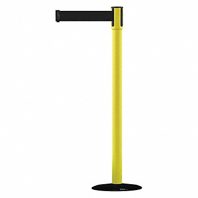 D0007 Barrier Post with Belt 7-1/2 ft L Black