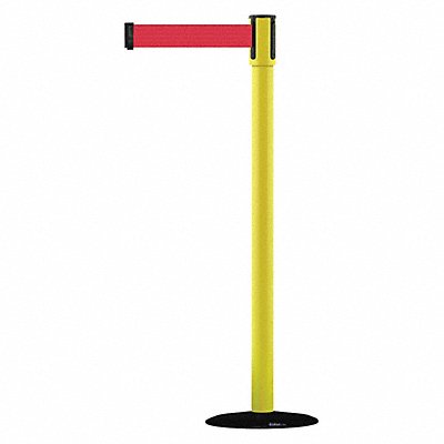 D0007 Barrier Post with Belt 7-1/2 ft L Red