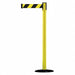 D0007 Barrier Post with Belt Yellow