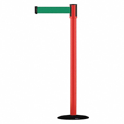 D0007 Barrier Post with Belt 7-1/2 ft L Green