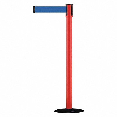 D0007 Barrier Post with Belt 7-1/2 ft L Blue