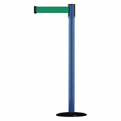 D0007 Barrier Post with Belt 7-1/2 ft L Green