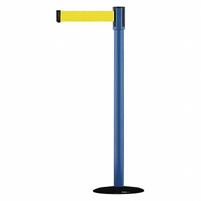 D0007 Barrier Post w/ Belt 7-1/2 ft L Yellow