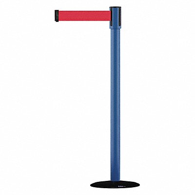 D0007 Barrier Post with Belt 7-1/2 ft L Red