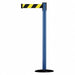 D0007 Barrier Post with Belt Blue