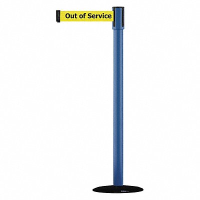 D0008 Barrier Post with Belt Blue