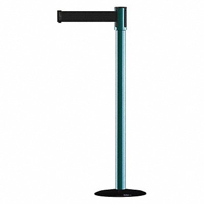 D0007 Barrier Post with Belt 7-1/2 ft L Black